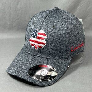 Black Clover Live Lucky Memory Fit XXL Hat Gray USA Flag Golf Performance Mens